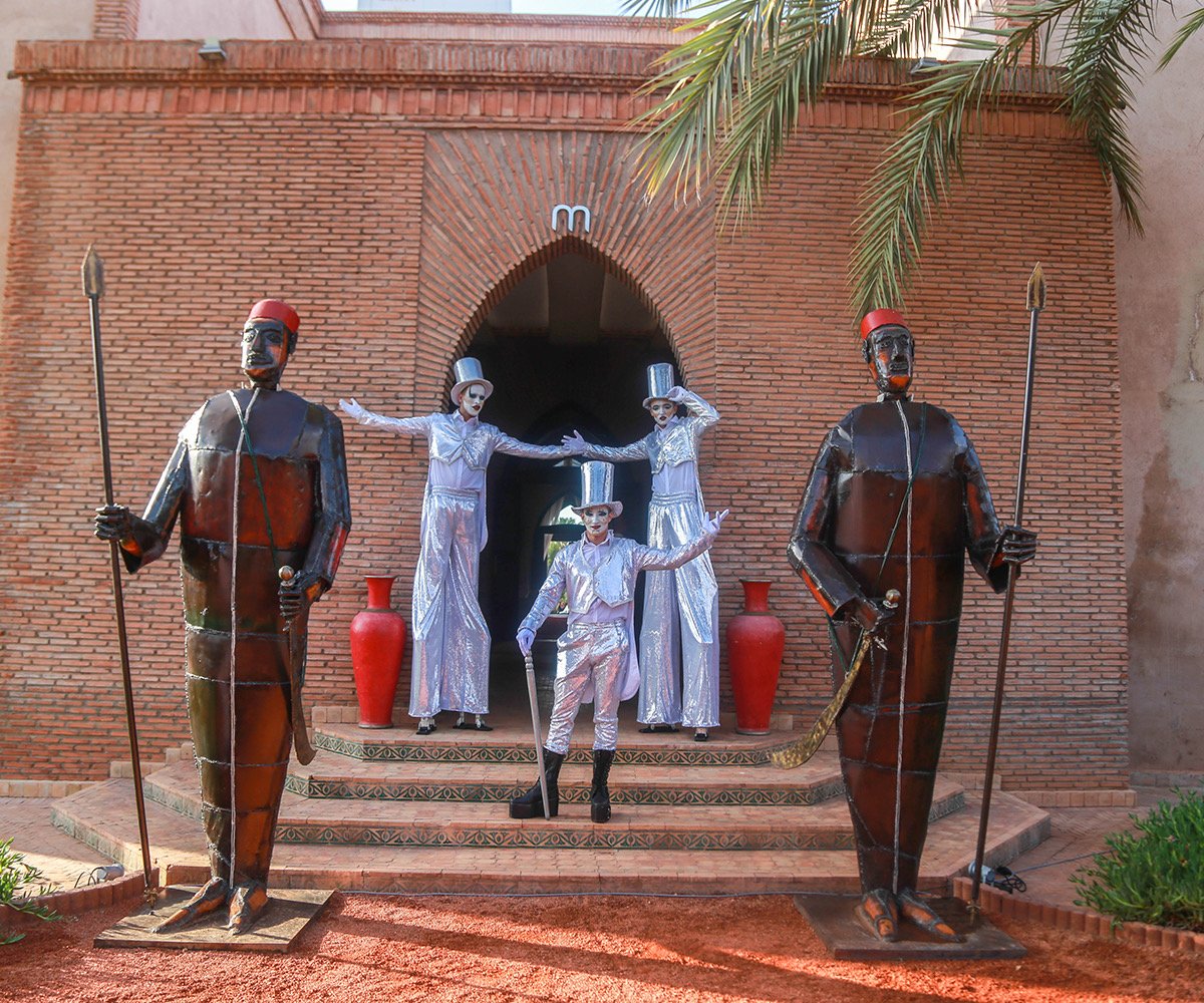 Themed stilt walkers